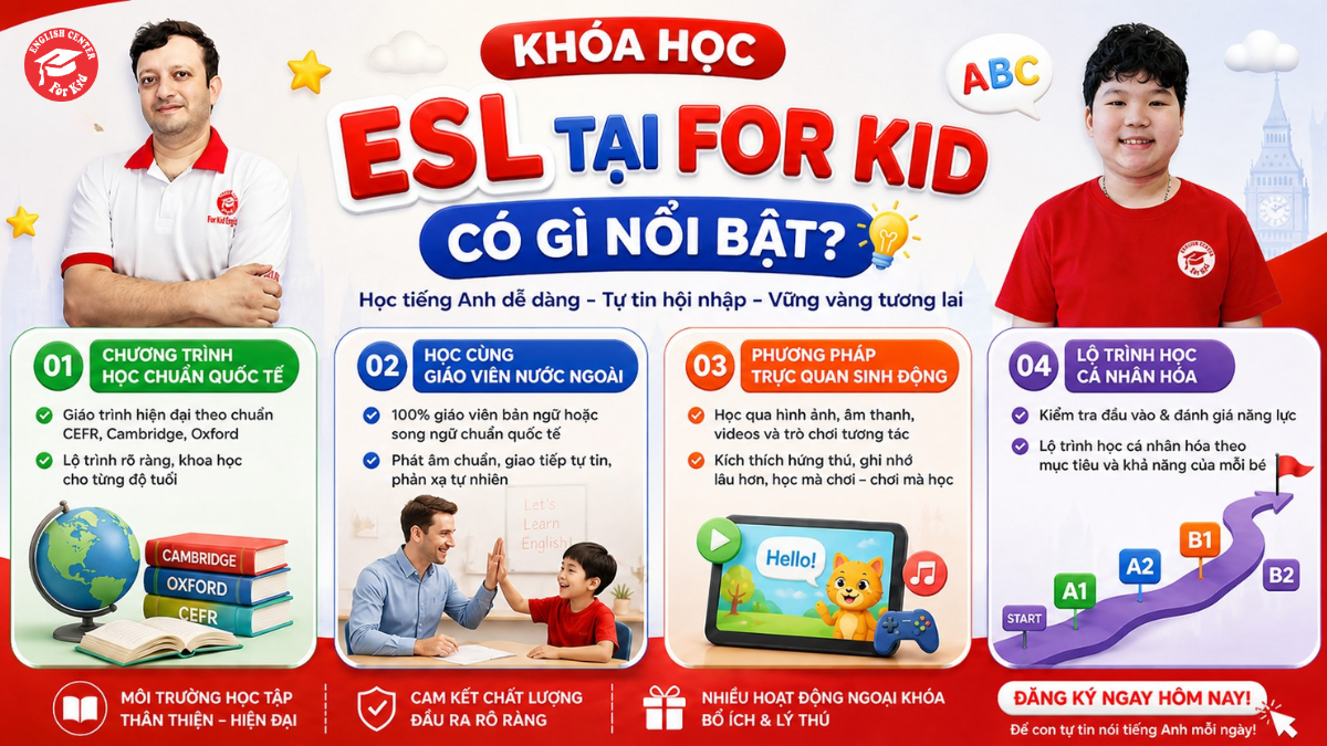 Điểm nổi bật của khóa ESL